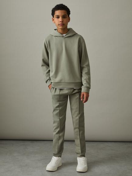 Reiss Kids' Fabien Hoodie, Soft Sage Green