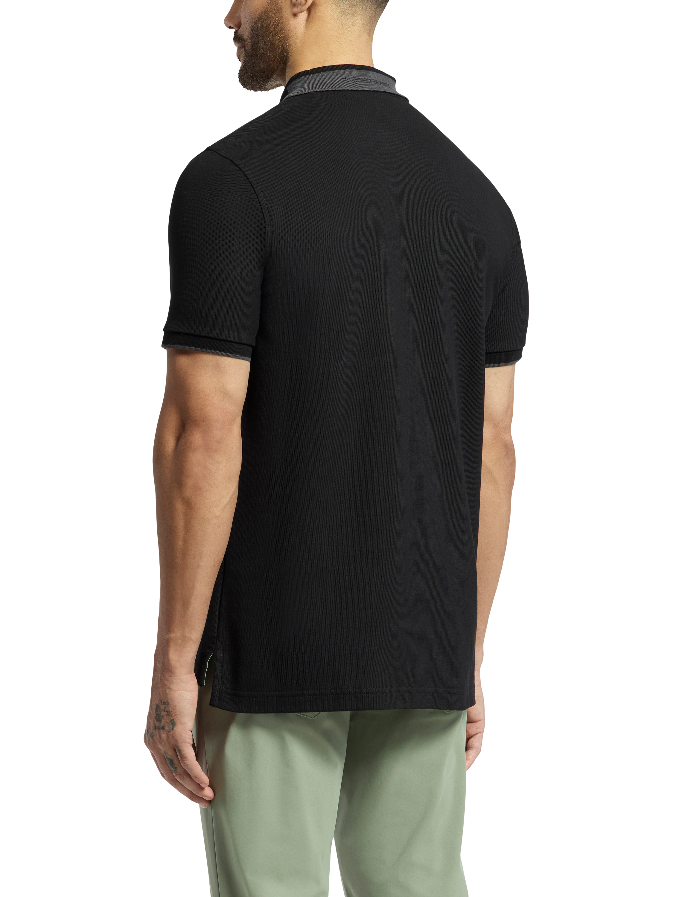 Product image 4 of 8, which shows Psycho Bunny New Castle Cotton Regular Fit Short Sleeve Polo Shirt, Black, M