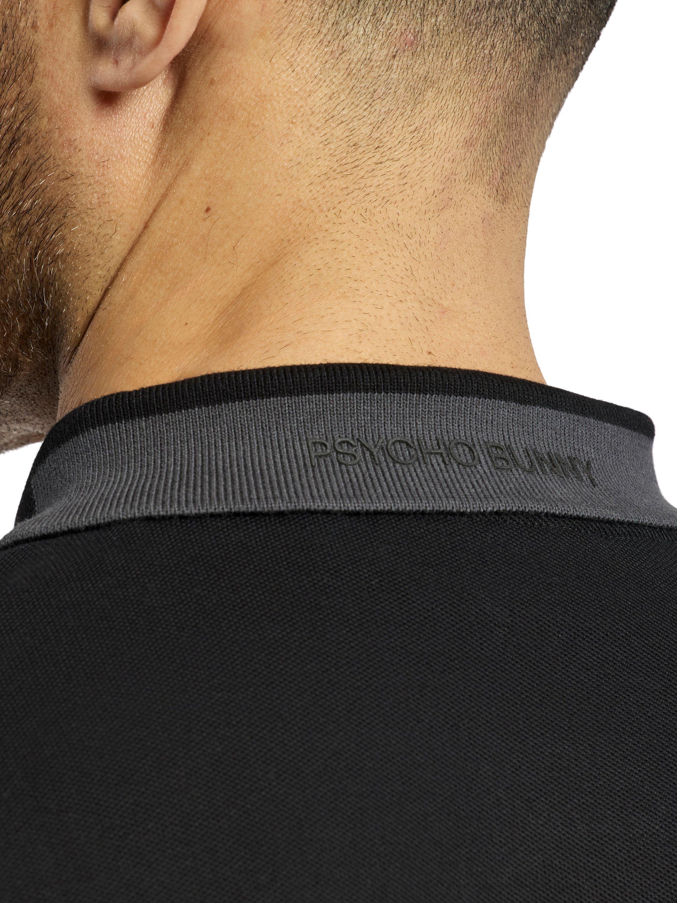 Product image 7 of 8, which shows Psycho Bunny New Castle Cotton Regular Fit Short Sleeve Polo Shirt, Black, M
