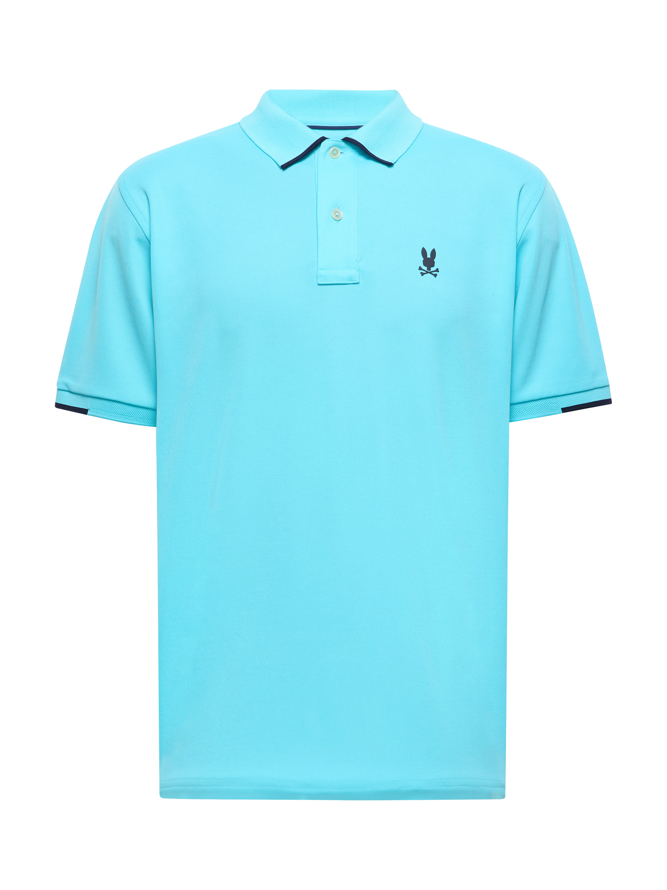 Product image 2 of 6, which shows Psycho Bunny Elliston Cotton Regular Fit Short Sleeve Pique Polo Shirt, Bbt Bachelor Button, M
