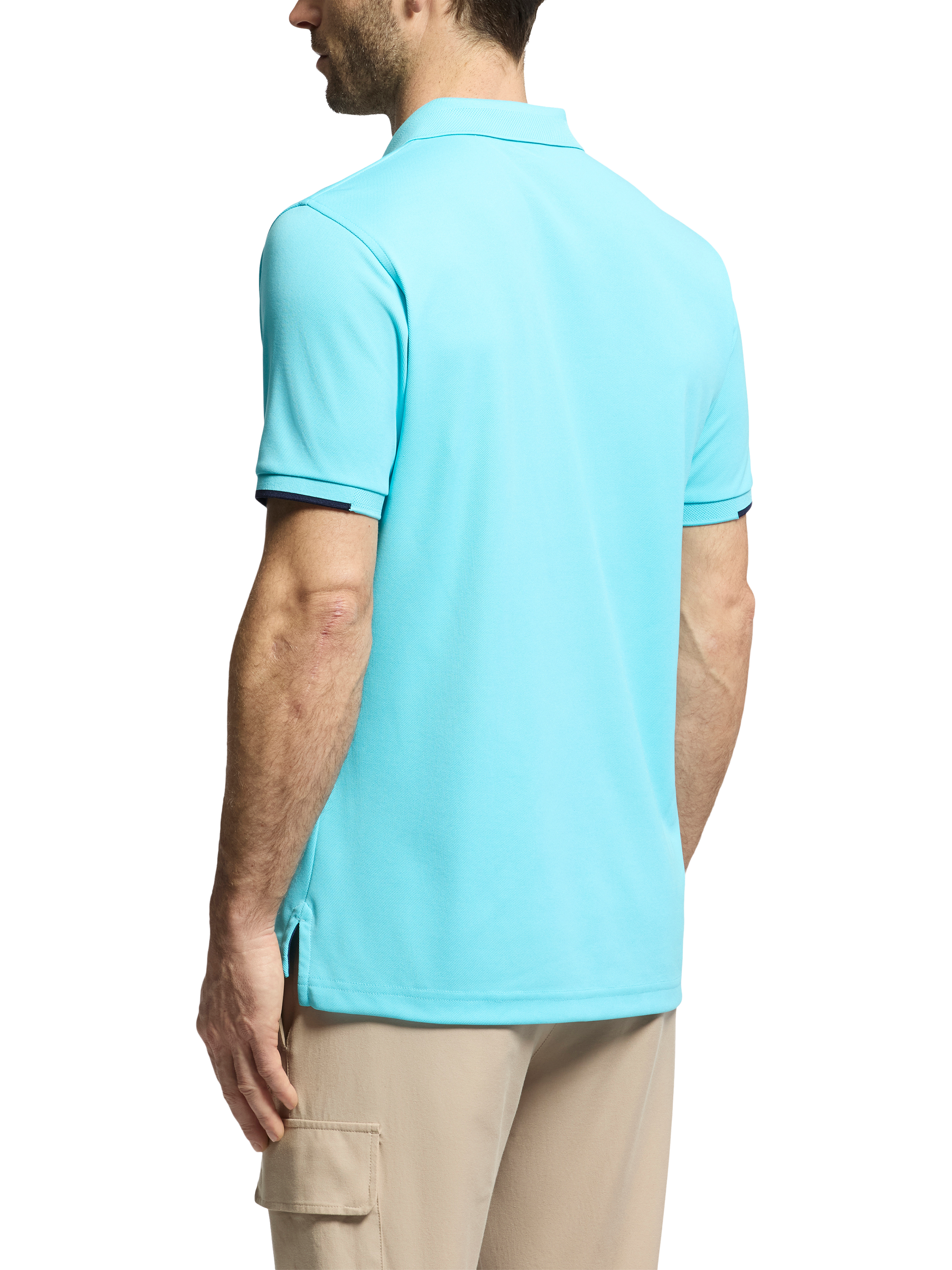Product image 4 of 6, which shows Psycho Bunny Elliston Cotton Regular Fit Short Sleeve Pique Polo Shirt, Bbt Bachelor Button, M