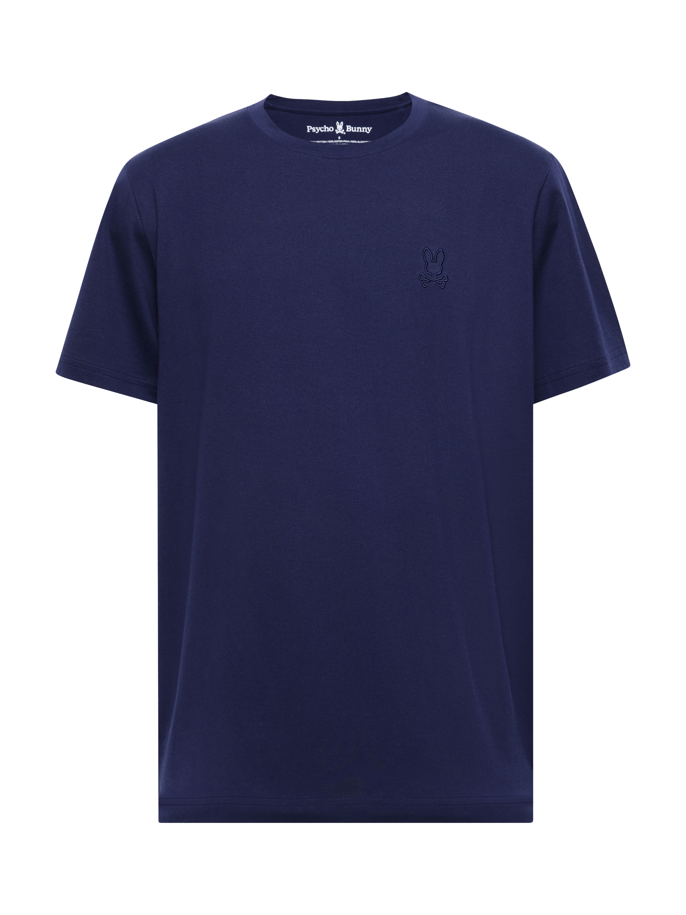 Product image 2 of 7, which shows Psycho Bunny Cotton Regular Fit Short Sleeve Embroidered T-Shirt, Evb - Evening Blue, M