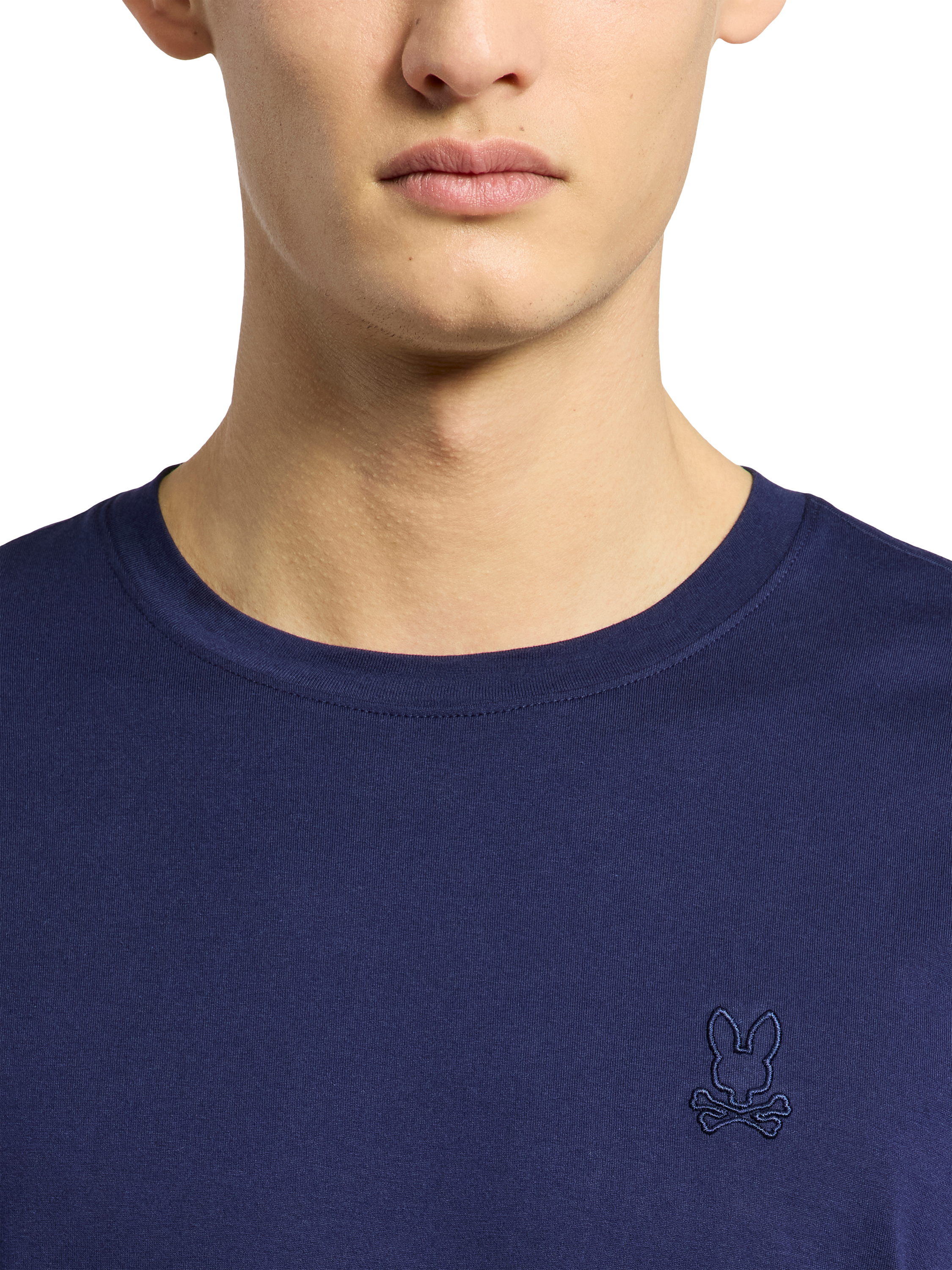 Product image 5 of 7, which shows Psycho Bunny Cotton Regular Fit Short Sleeve Embroidered T-Shirt, Evb - Evening Blue, M