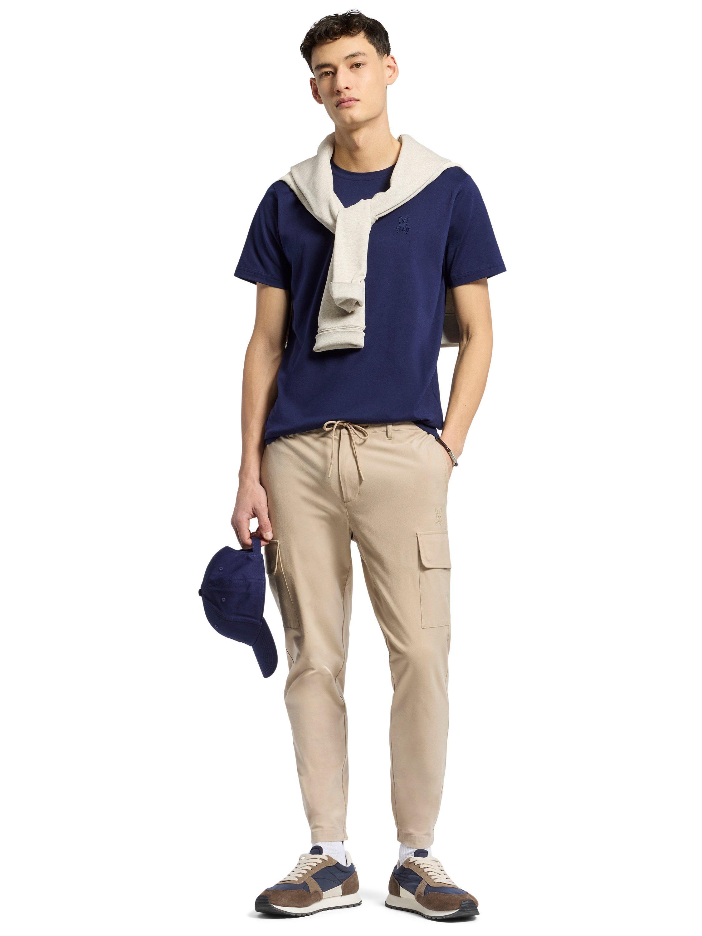 Product image 7 of 7, which shows Psycho Bunny Cotton Regular Fit Short Sleeve Embroidered T-Shirt, Evb - Evening Blue, M