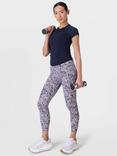 Sweaty Betty Power 7/8 Workout Leggings, Purple Meadow Print