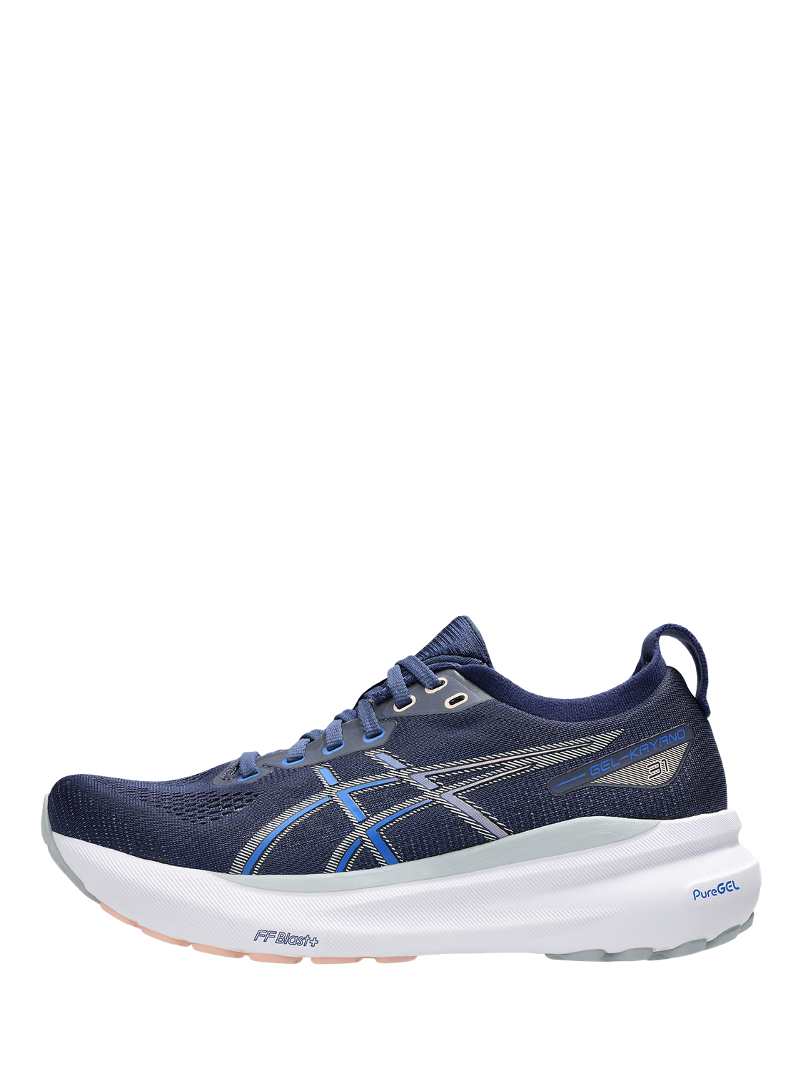 Product image 2 of 6, which shows ASICS Women's GEL-KAYANO 31 Running Shoes, Indigo/ Silver, 4
