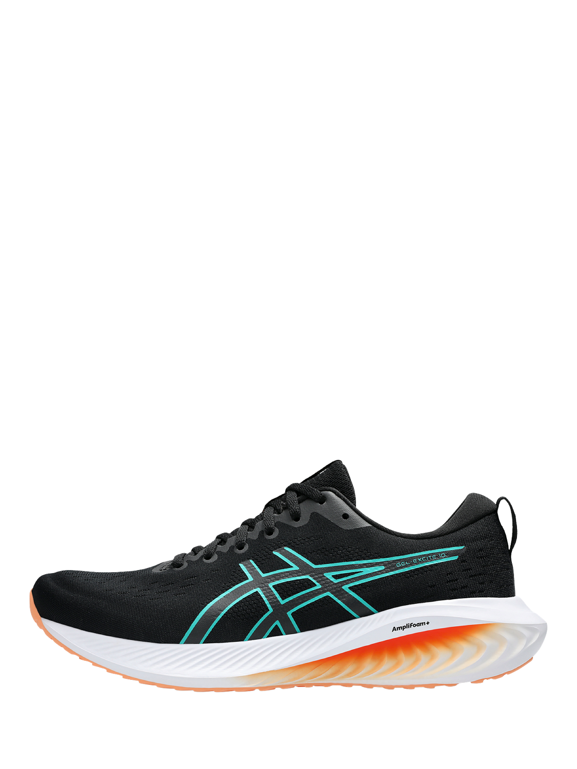 Product image 2 of 6, which shows ASICS Men's GEL-EXCITE 10 Running Shoes, Black/Wave Teal, 12