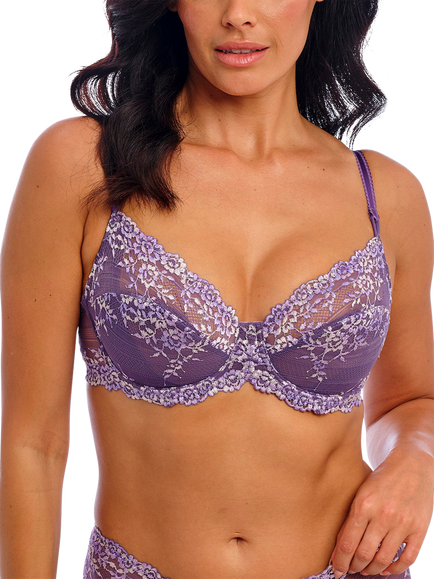 Wacoal Embrace Lace Underwired Bra, Grape Compote Multi, Grape Compote Multi