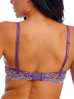 Wacoal Embrace Lace Underwired Bra, Grape Compote Multi - view 2, Grape Compote Multi