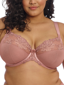 Elomi Teagan Underwired Plunge Bra, Rose, Rose
