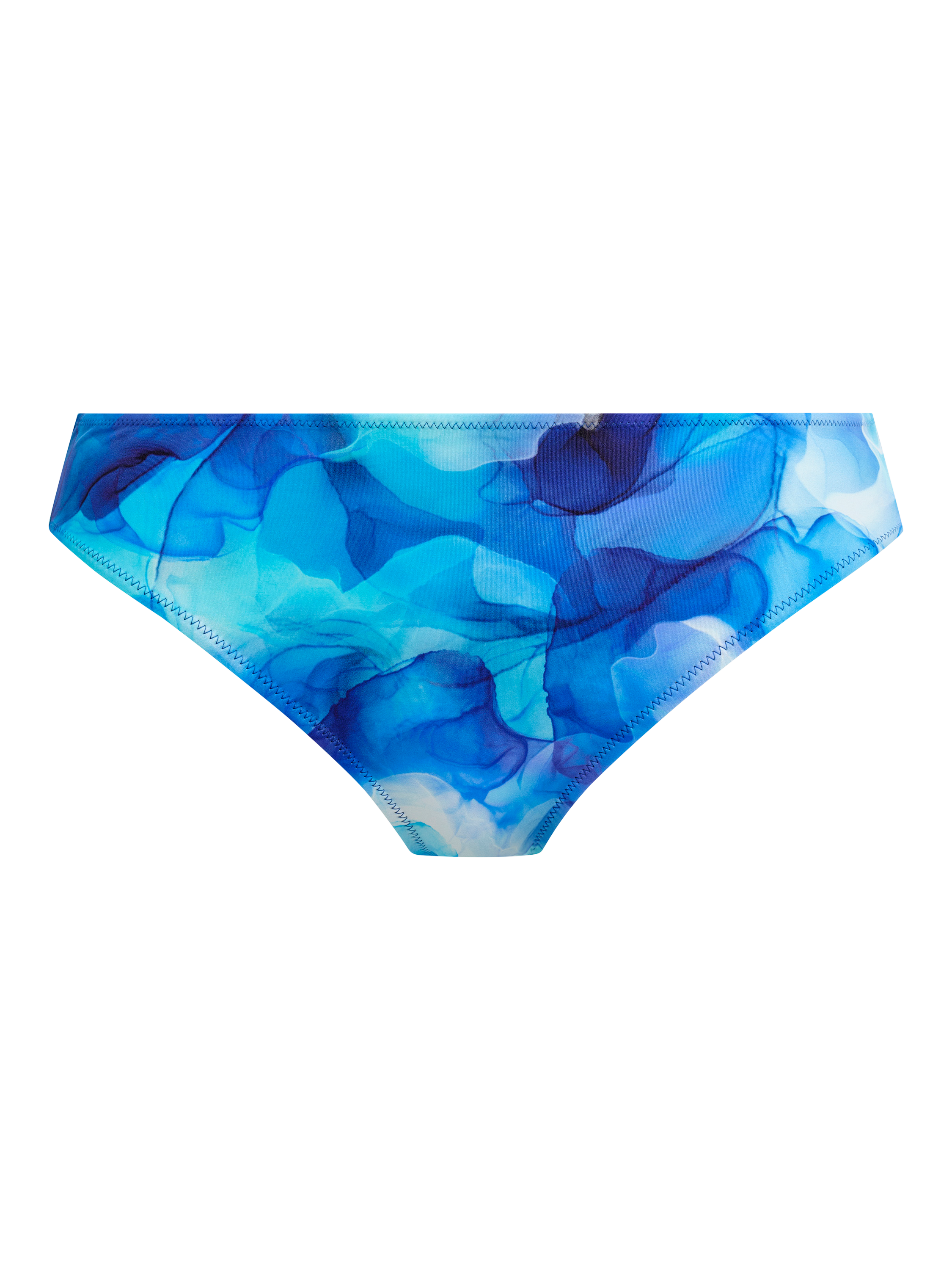 Product image 4 of 5, which shows Fantasie Saunton Sands Mid Rise Bikini Bottoms, Dazzling Blue, S