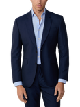 Hackett London Belgravia Stripe Pure Wool Suit, Navy, Navy