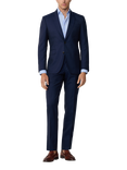 Hackett London Belgravia Stripe Pure Wool Suit, Navy, Navy