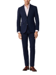 Hackett London Stretch Linen Rich Suit, Navy