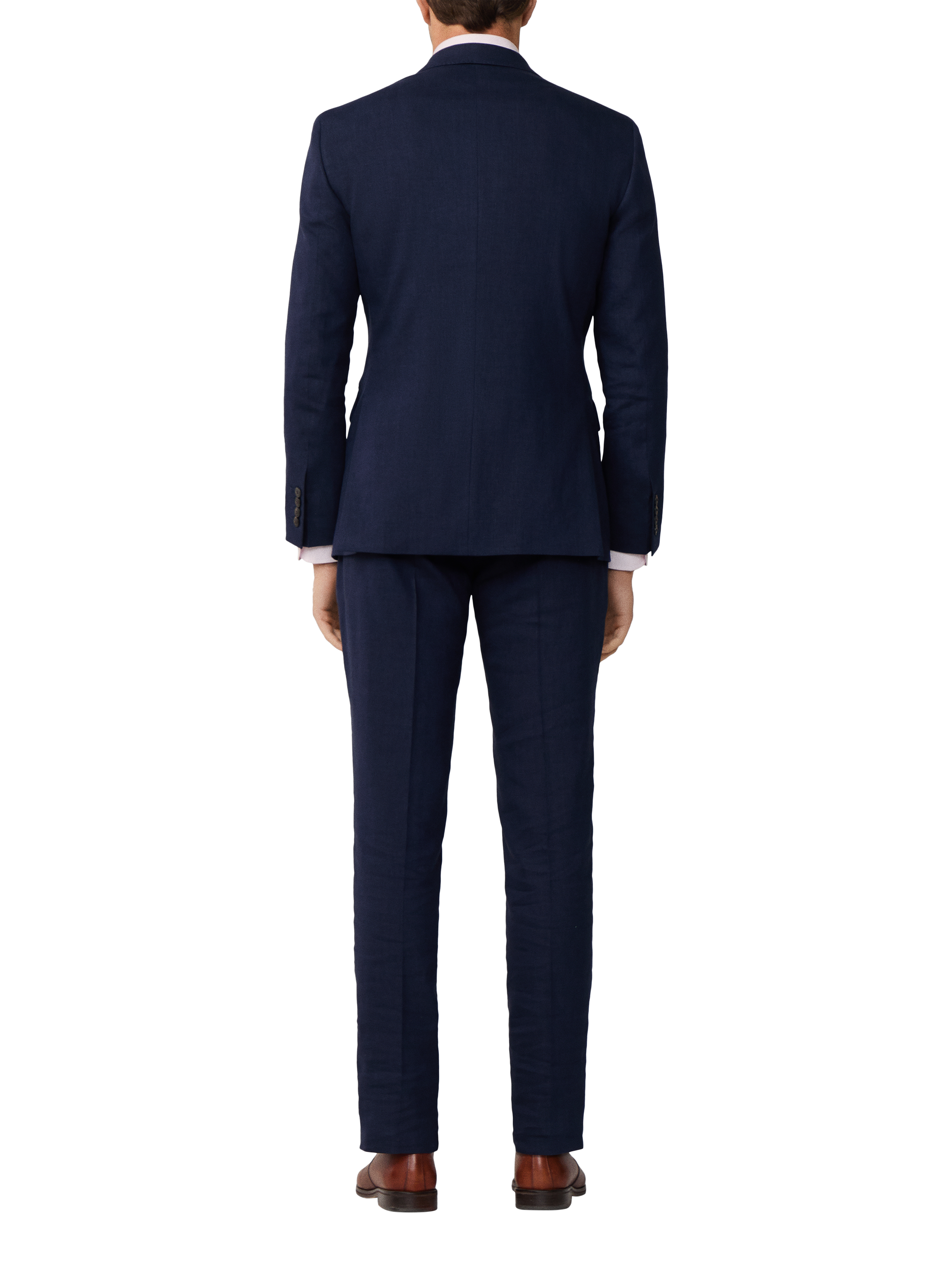 Product image 3 of 7, which shows Hackett London Stretch Linen Rich Suit, Navy, 36