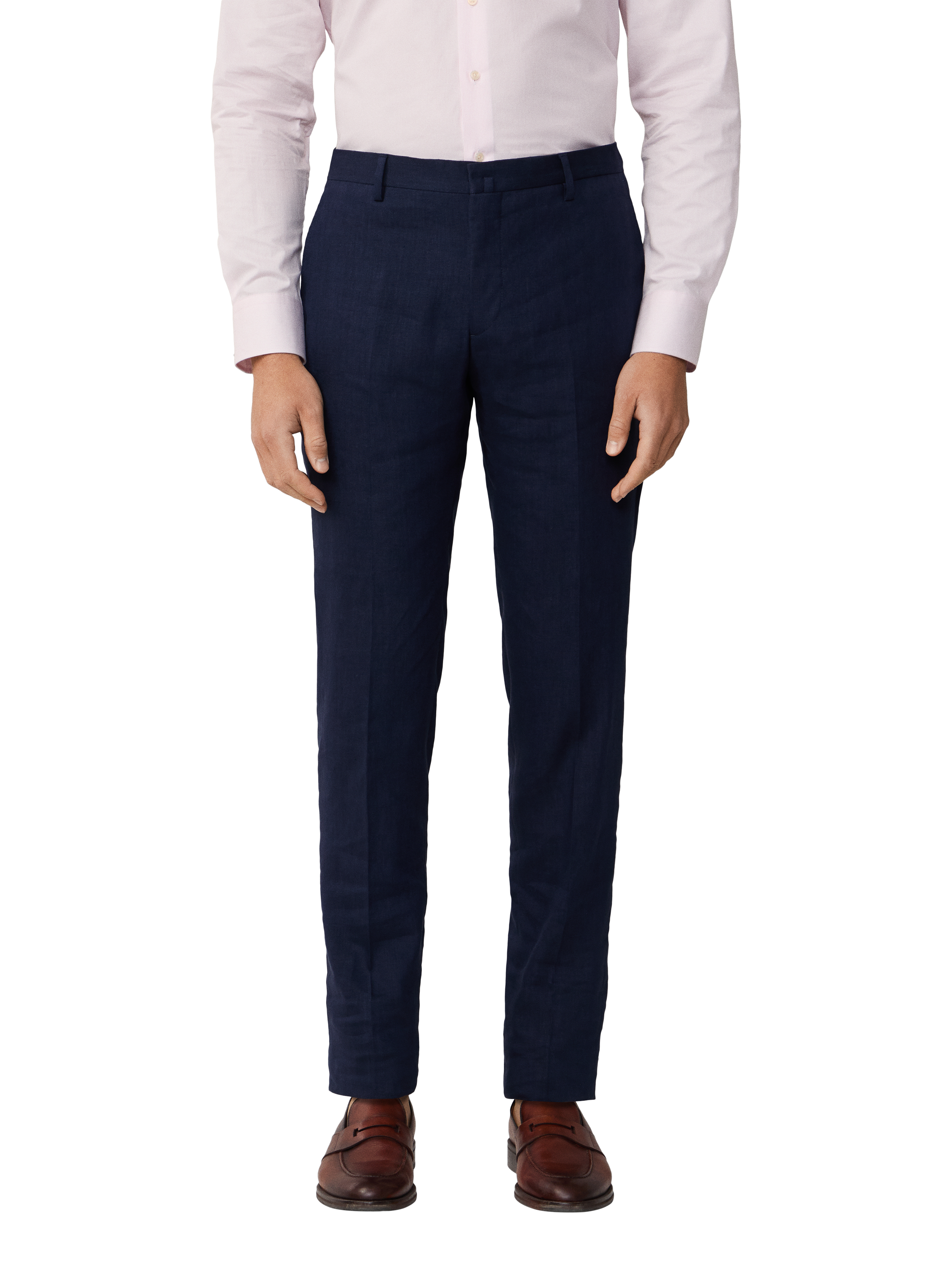 Product image 6 of 7, which shows Hackett London Stretch Linen Rich Suit, Navy, 36
