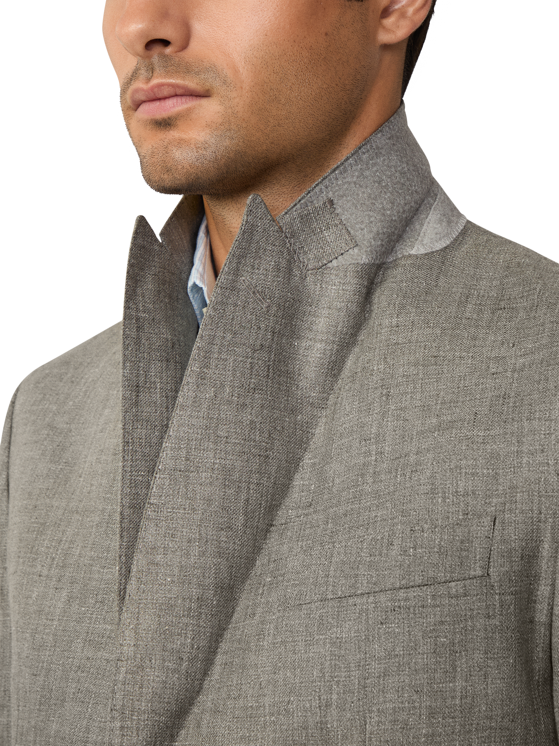 Product image 4 of 7, which shows Hackett London Belgravia Pure Linen Suit, Khaki, 36