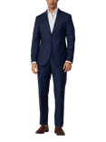 Hackett London Wool Tonal Glen Check Suit, Navy
