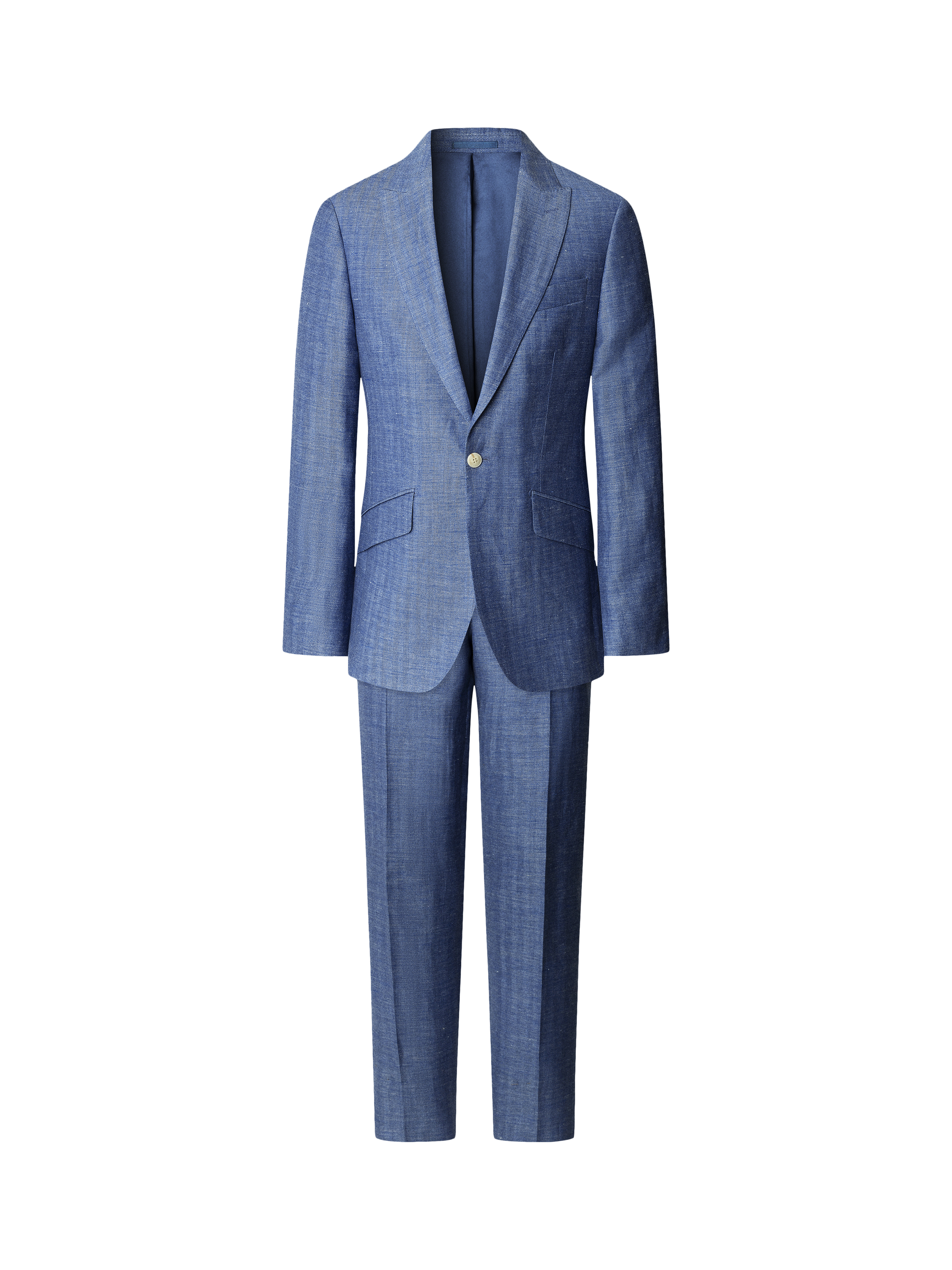 Product image 8 of 8, which shows Hackett London Wool Linen Blend Herringbone Suit, Blue, 36