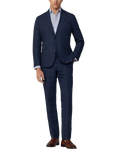 Hackett London Linen Suit, Navy