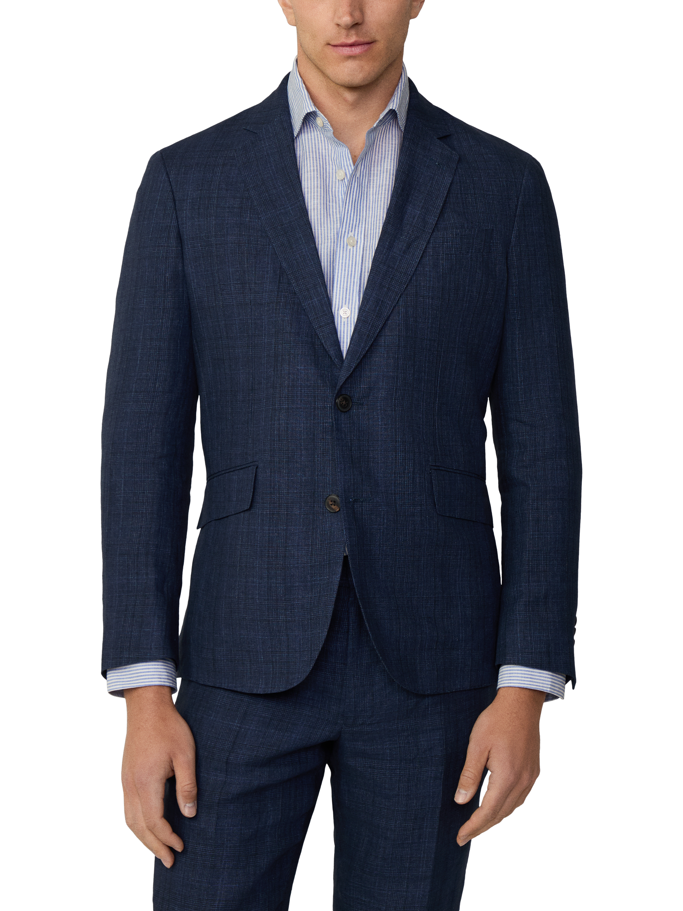 Product image 3 of 8, which shows Hackett London Linen Suit, Navy, 36