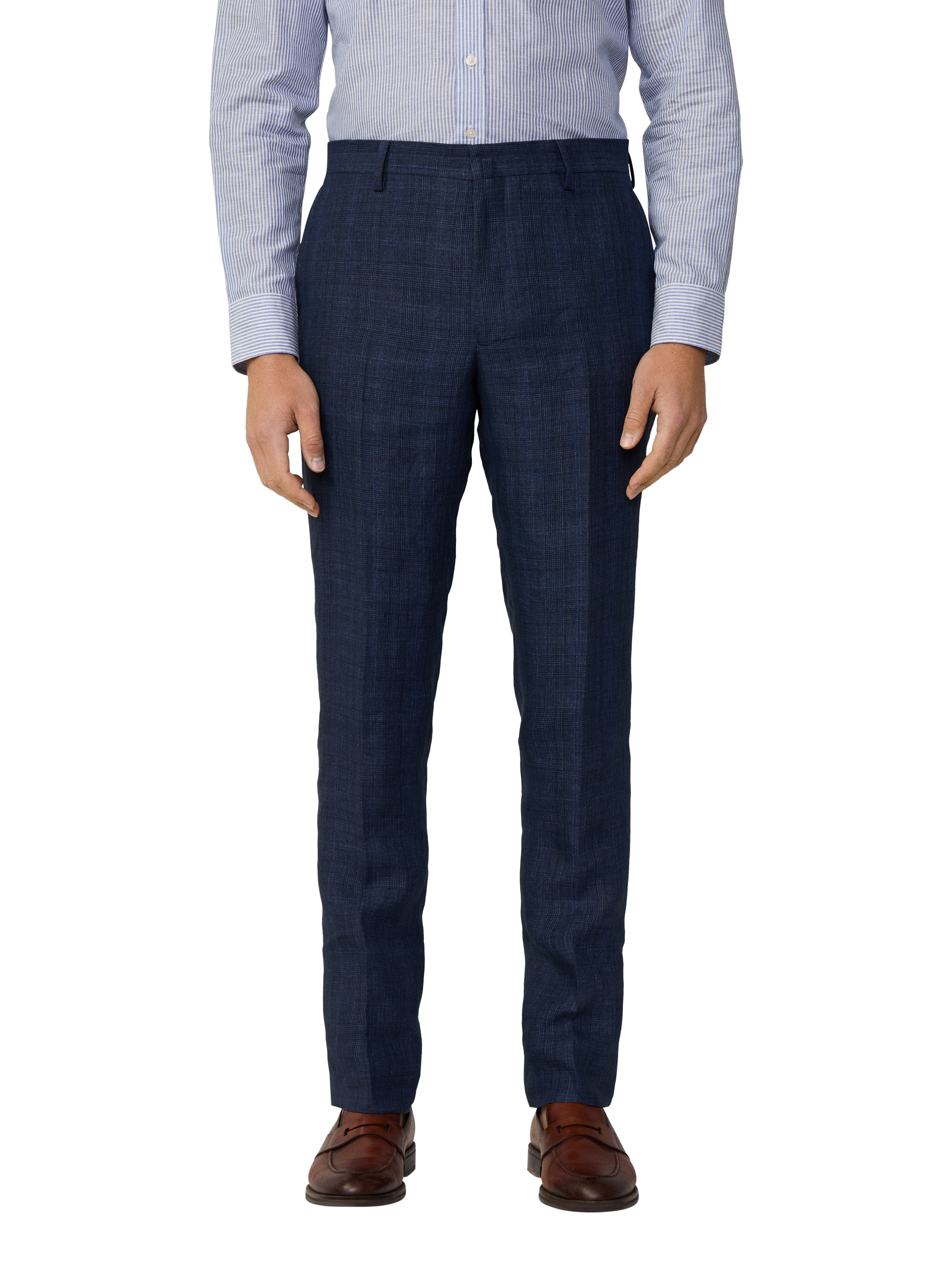 Product image 4 of 8, which shows Hackett London Linen Suit, Navy, 36
