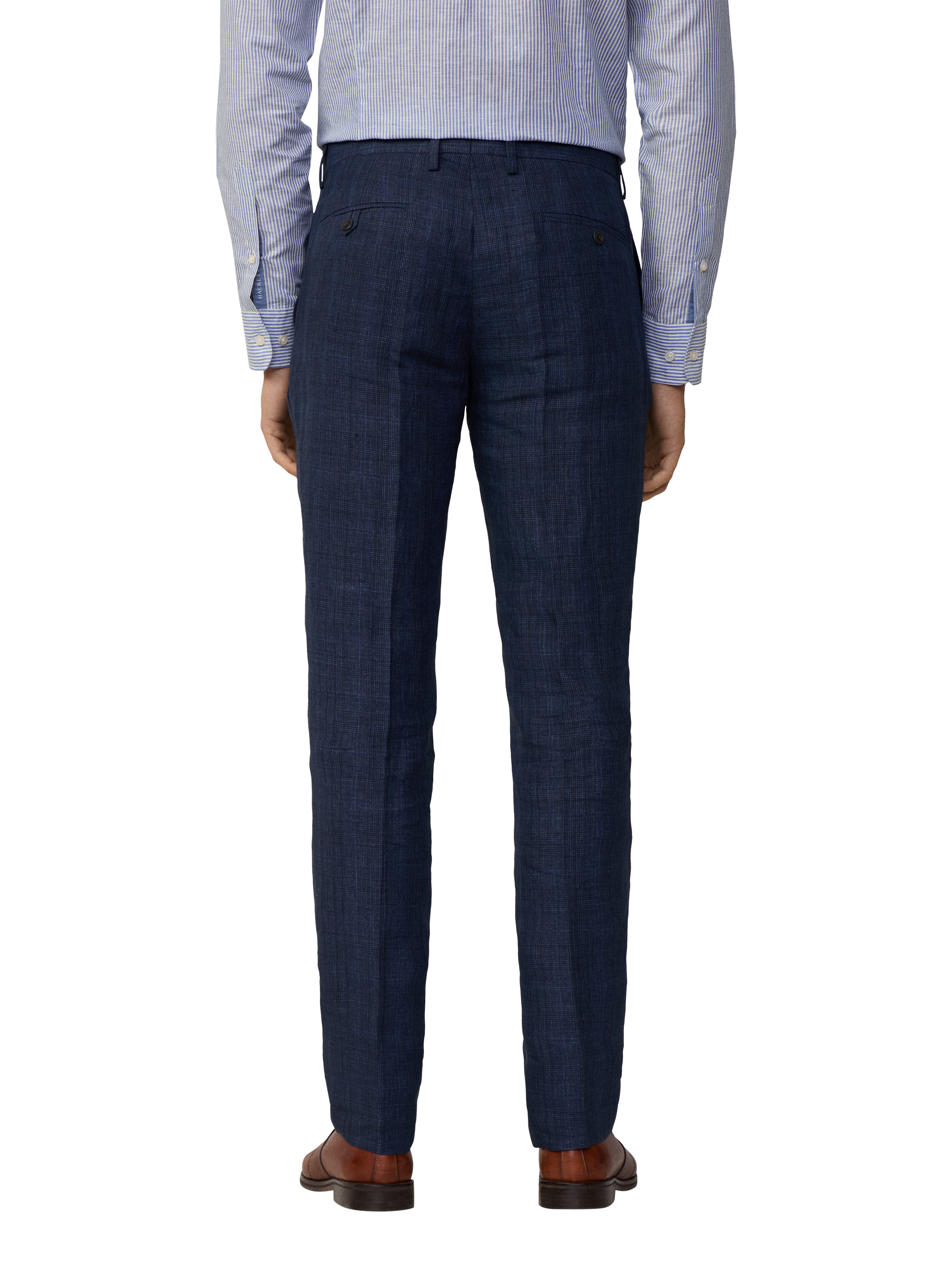 Product image 5 of 8, which shows Hackett London Linen Suit, Navy, 36