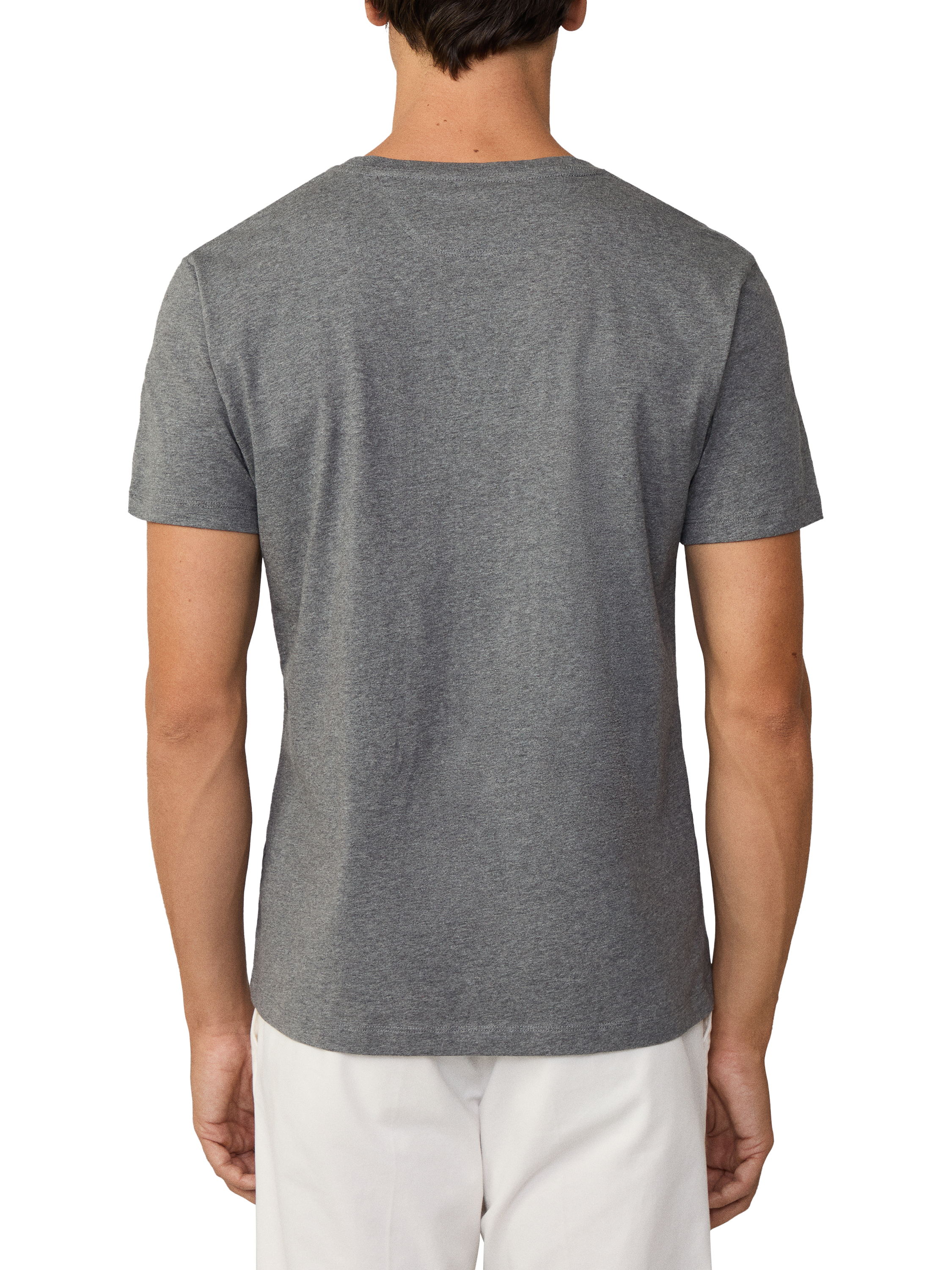 Product image 3 of 6, which shows Hackett London Heritage Cotton Classic Fit Short Sleeve T-Shirt, Granite Grey, XXXL