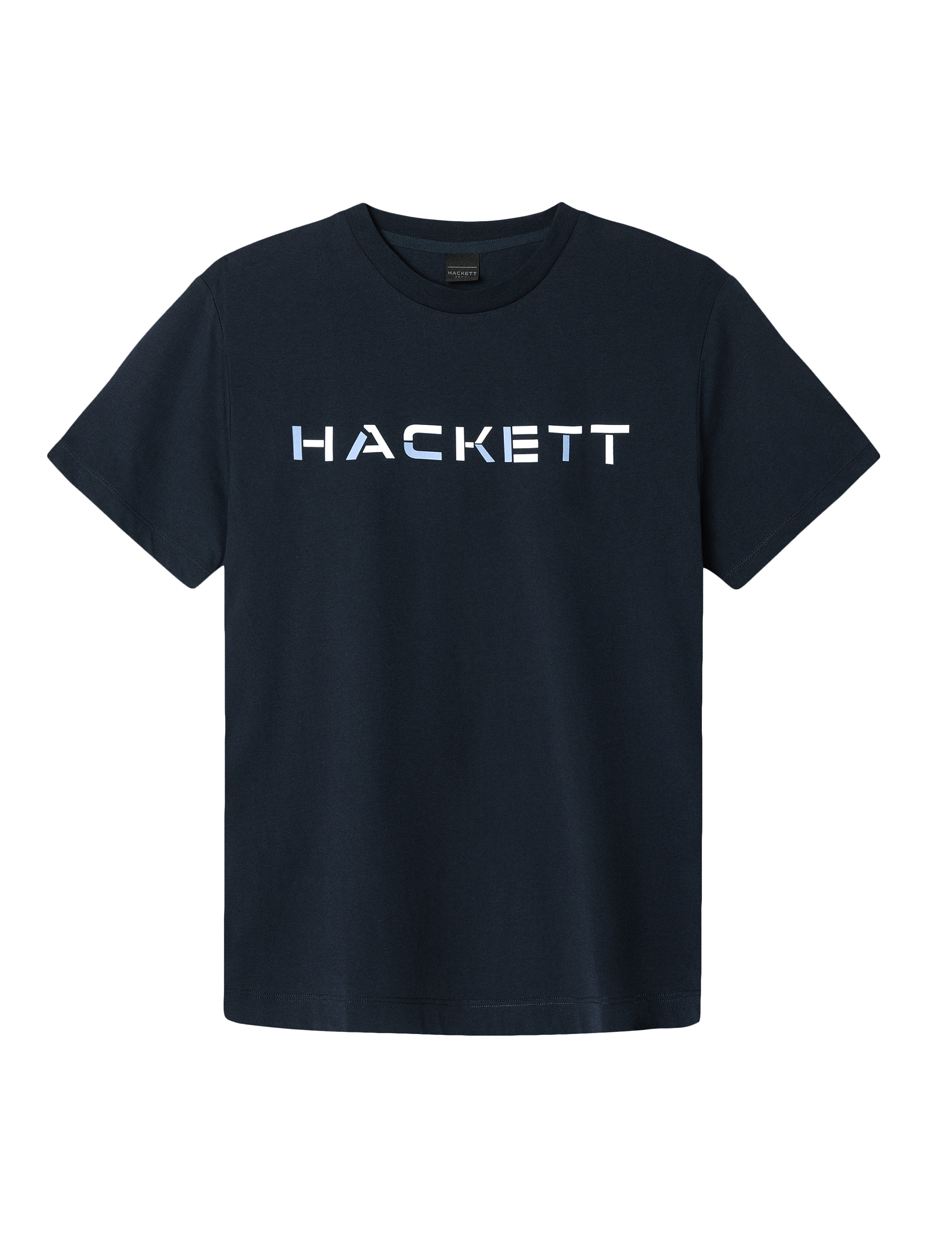 Product image 5 of 6, which shows Hackett London Cotton Regular Fit Short Sleeve Logo T-Shirt, Navy, XS