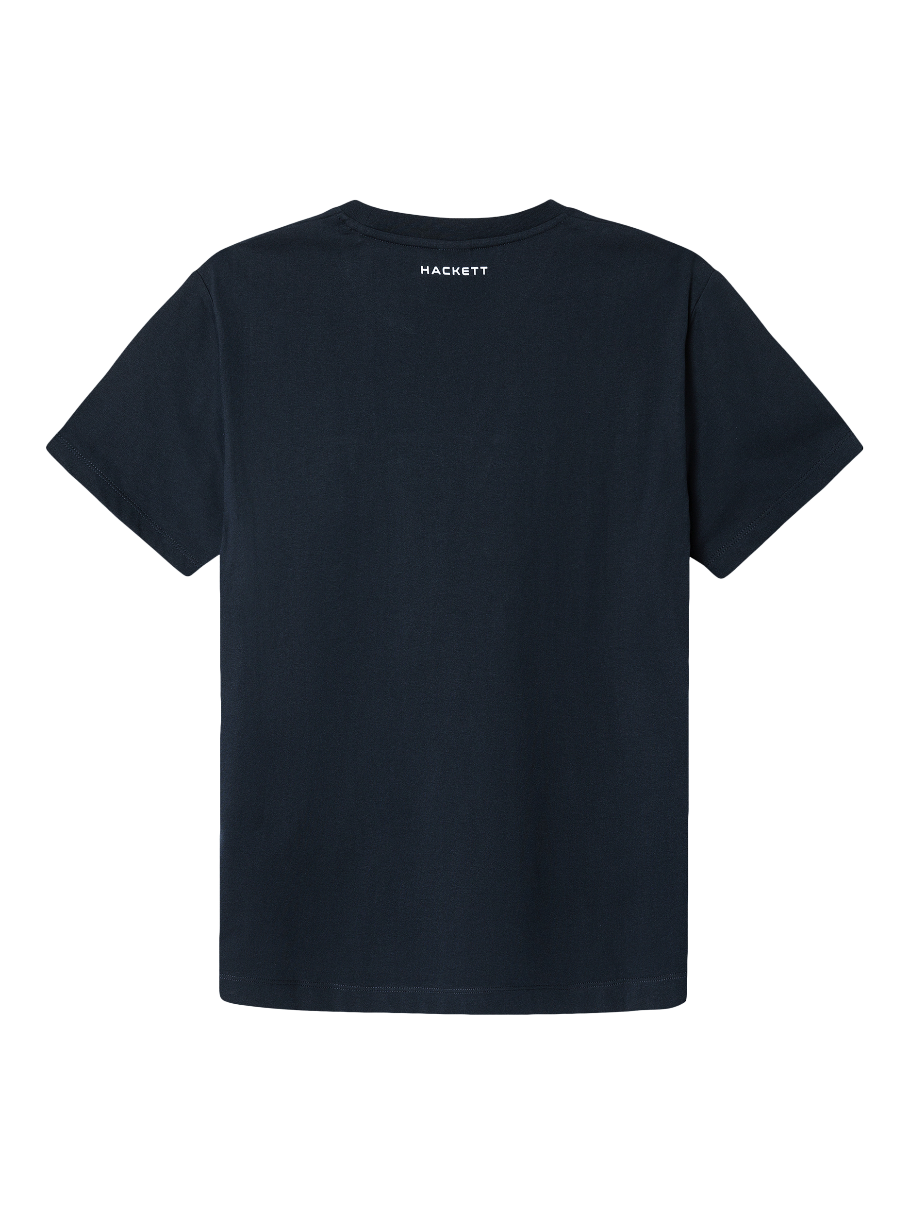 Product image 6 of 6, which shows Hackett London Cotton Regular Fit Short Sleeve Logo T-Shirt, Navy, XS