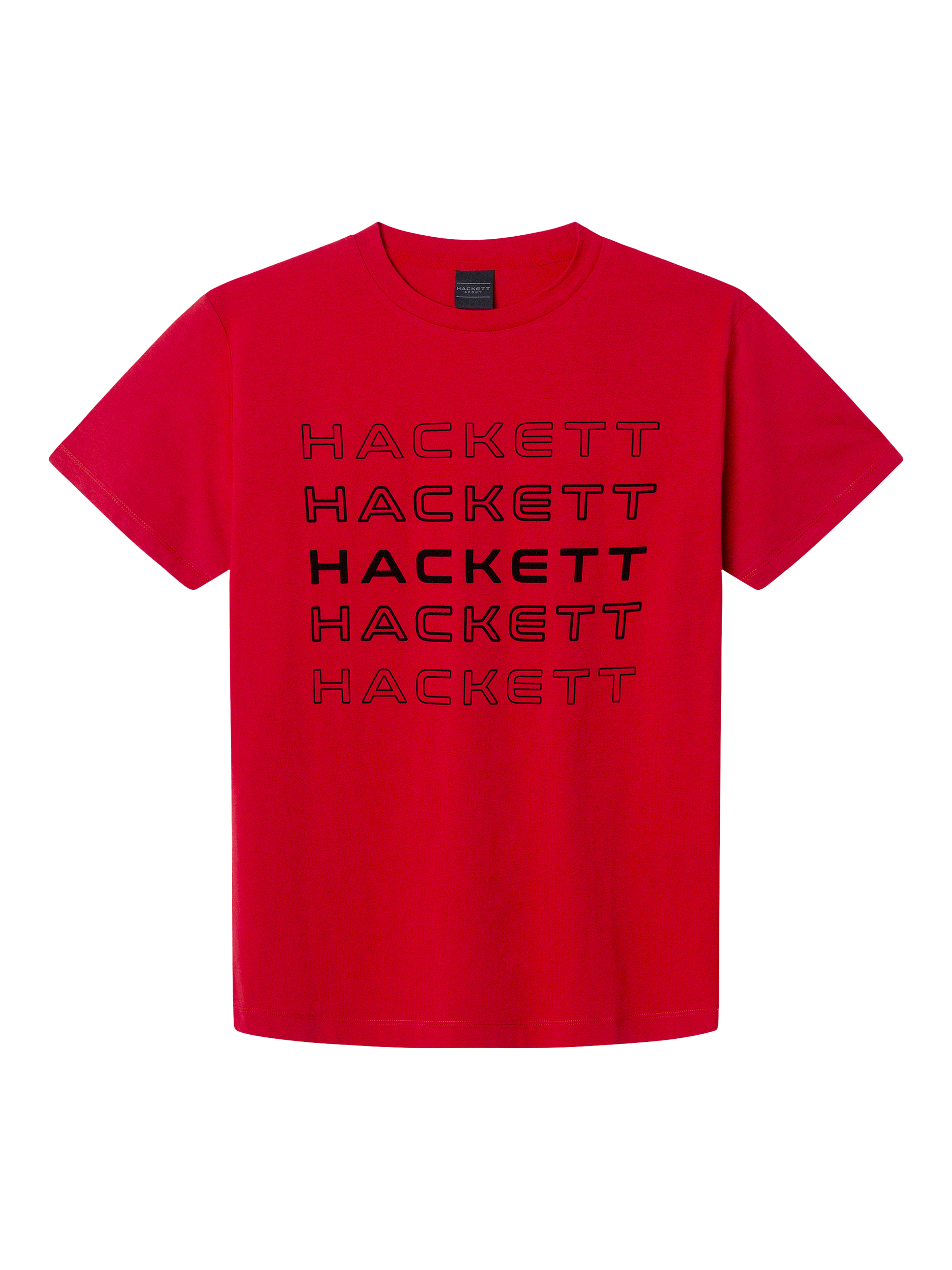 Product image 5 of 6, which shows Hackett London Cotton Classic Fit Short Sleeve Logo T-Shirt, Race Red, XS