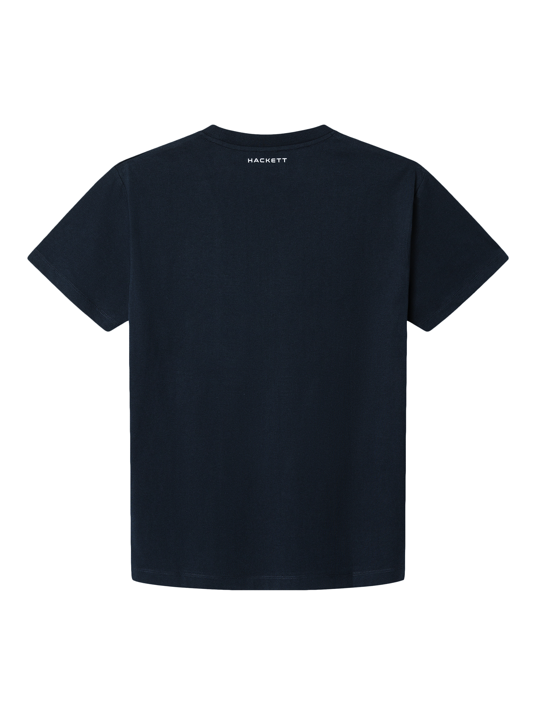 Product image 6 of 6, which shows Hackett London Cotton Classic Fit Short Sleeve Logo T-Shirt, Navy, XS