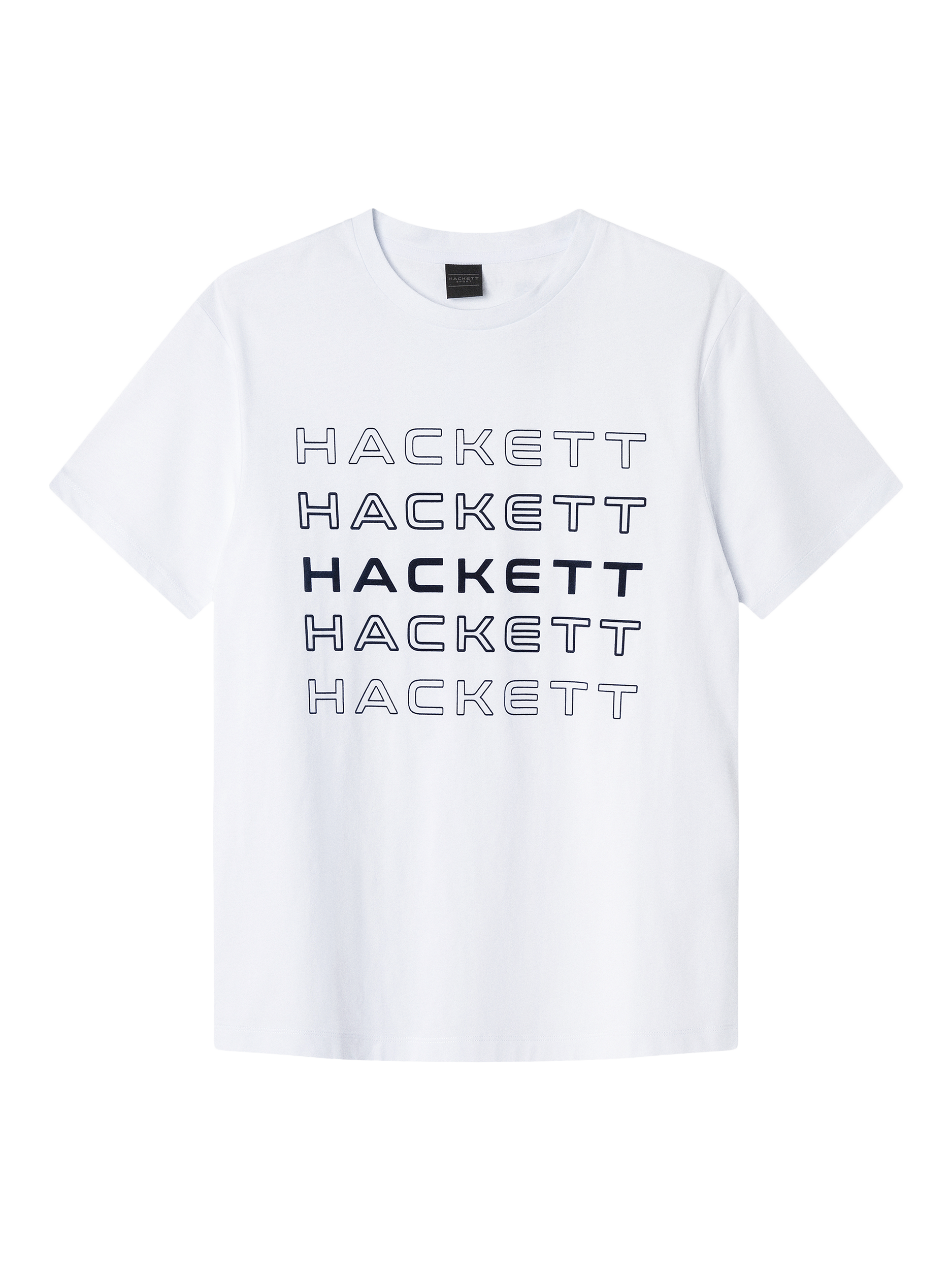 Product image 5 of 6, which shows Hackett London Cotton Classic Fit Short Sleeve Logo T-Shirt, White, XS