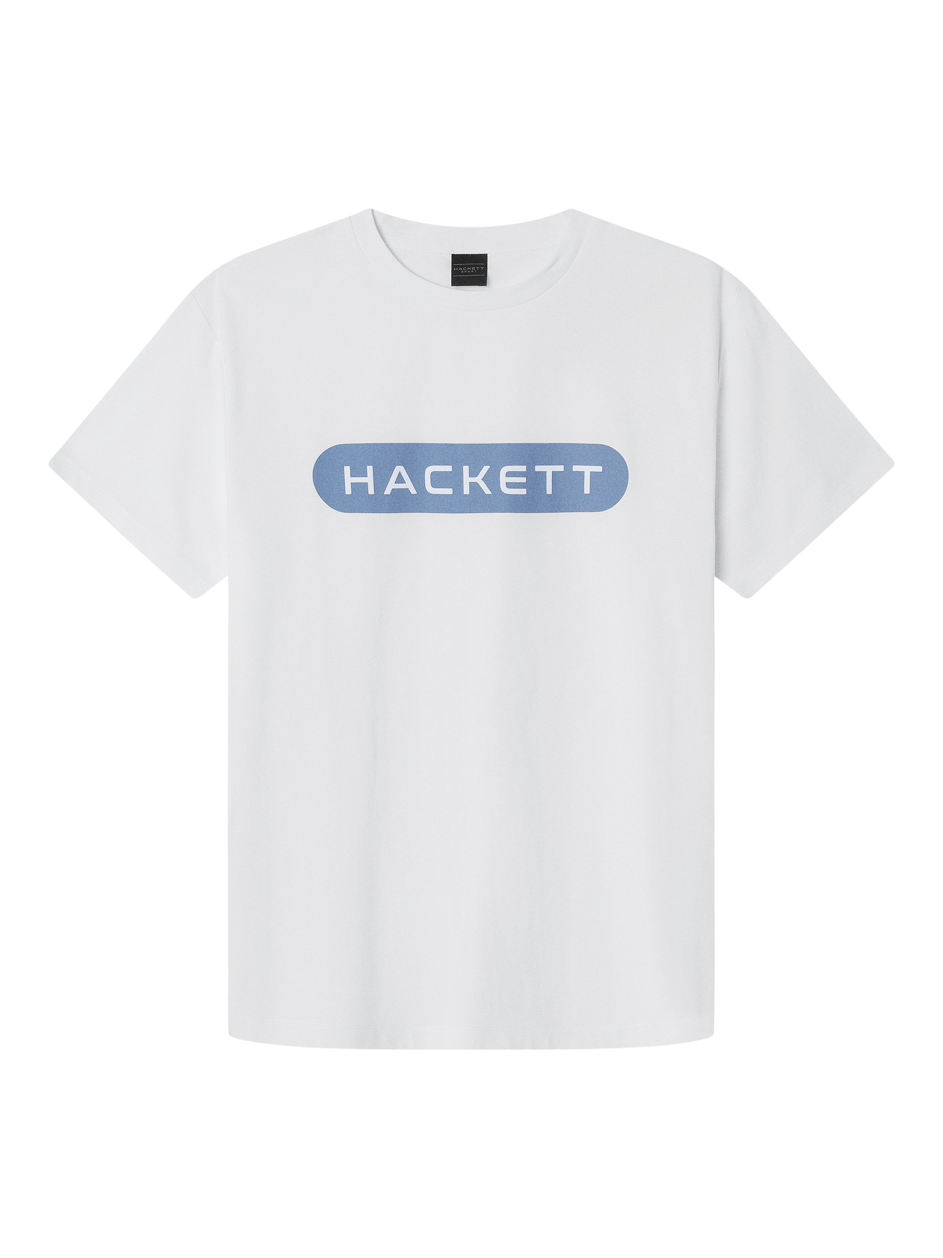 Product image 5 of 6, which shows Hackett London Cotton Regular Fit Short Sleeve Logo T-Shirt, White, XXL