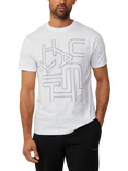 Hackett London Cotton Regular Fit Short Sleeve Graphic T-Shirt, White