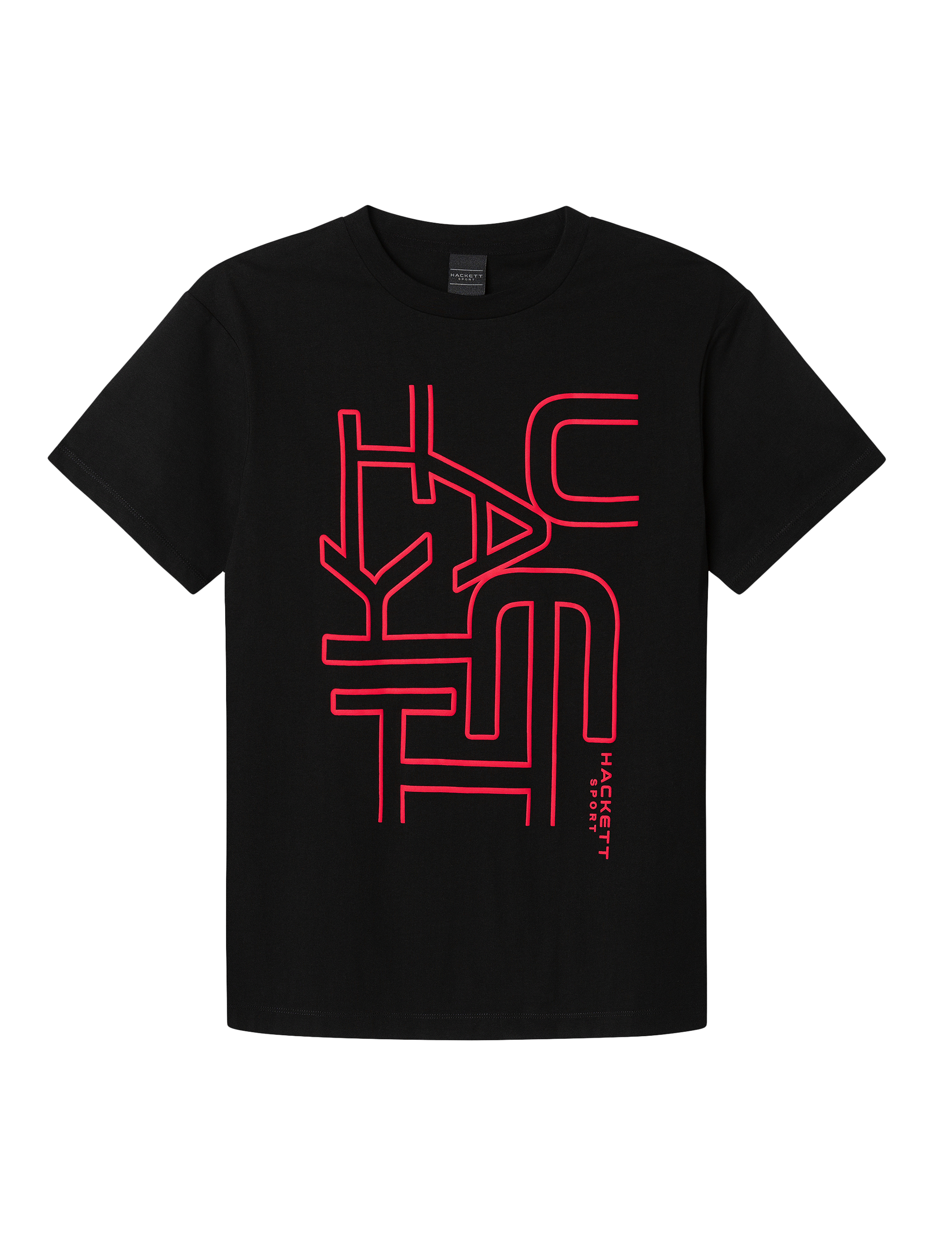 Product image 5 of 6, which shows Hackett London Cotton Regular Fit Short Sleeve Graphic T-Shirt, Black, XS