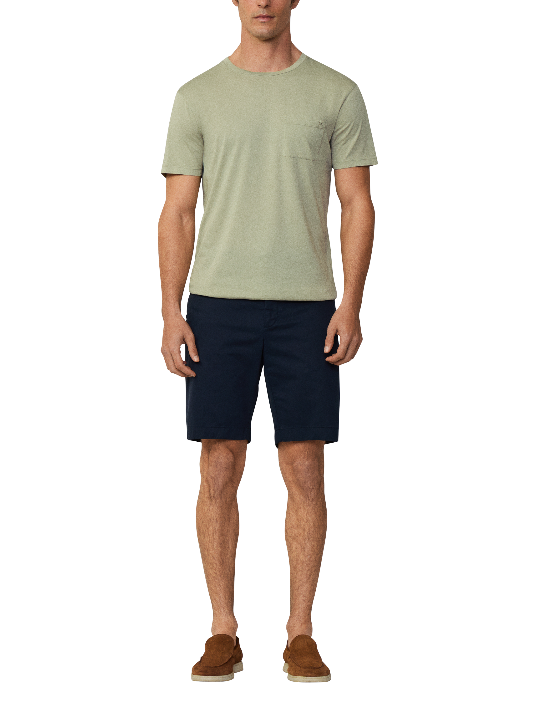 Product image 2 of 6, which shows Hackett London Cotton Classic Fit Short Sleeve T-Shirt, Sage Green, XS