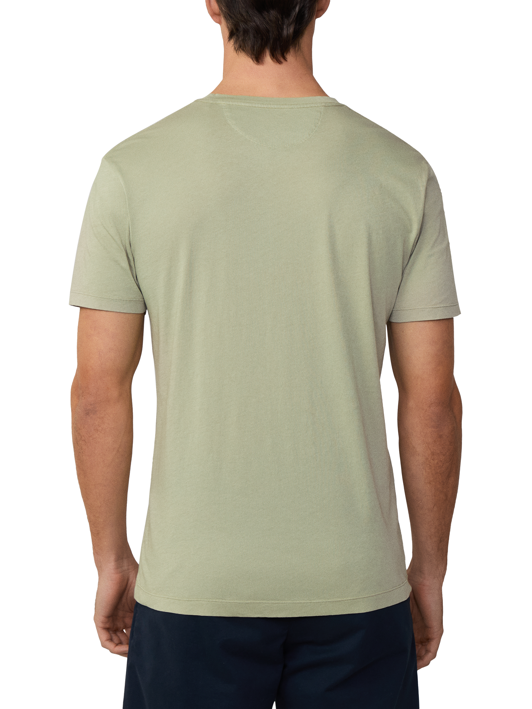 Product image 3 of 6, which shows Hackett London Cotton Classic Fit Short Sleeve T-Shirt, Sage Green, XS
