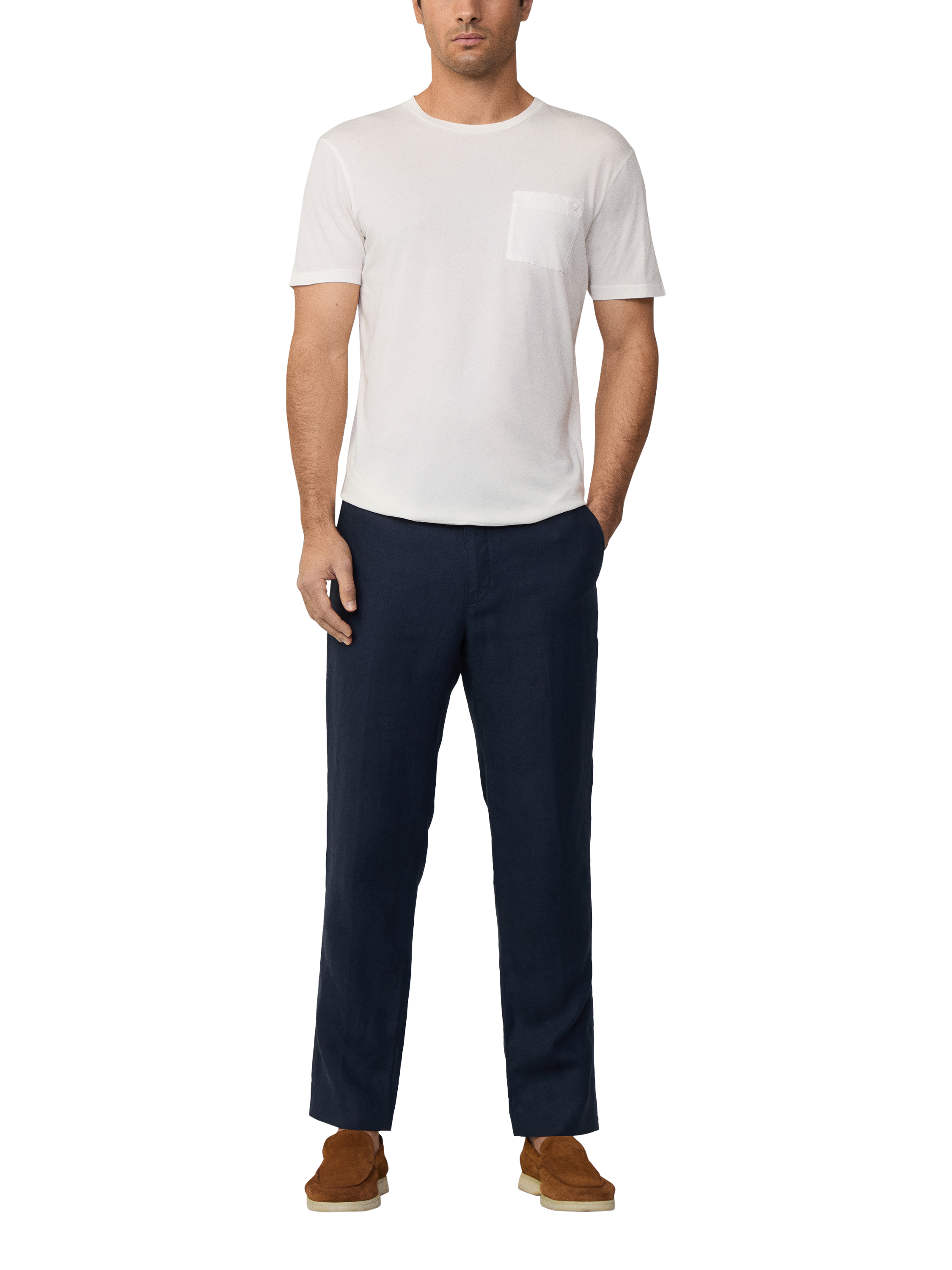 Product image 2 of 5, which shows Hackett London Cotton Classic Fit Short Sleeve T-Shirt, Off White, XS