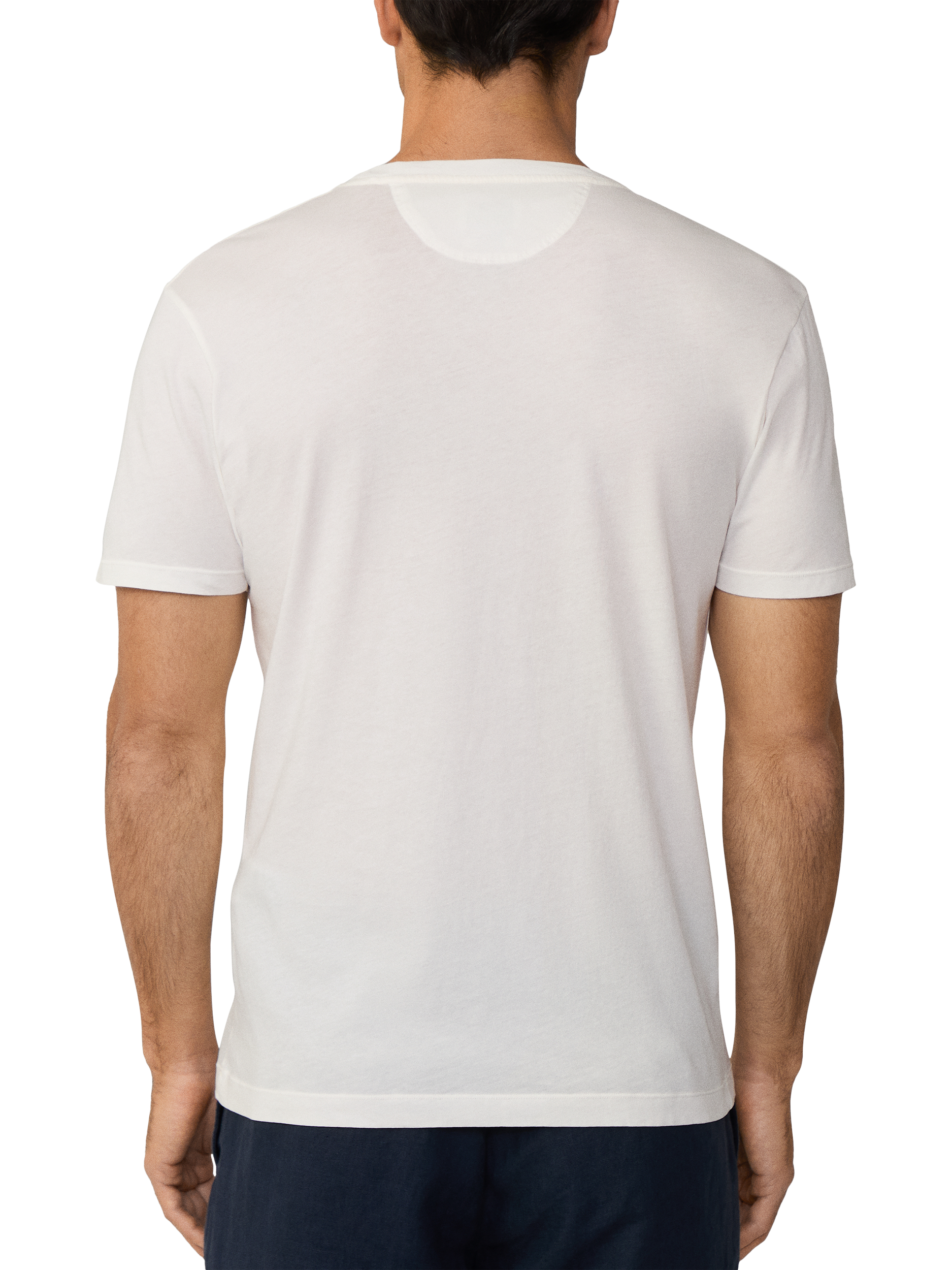 Product image 3 of 5, which shows Hackett London Cotton Classic Fit Short Sleeve T-Shirt, Off White, XS
