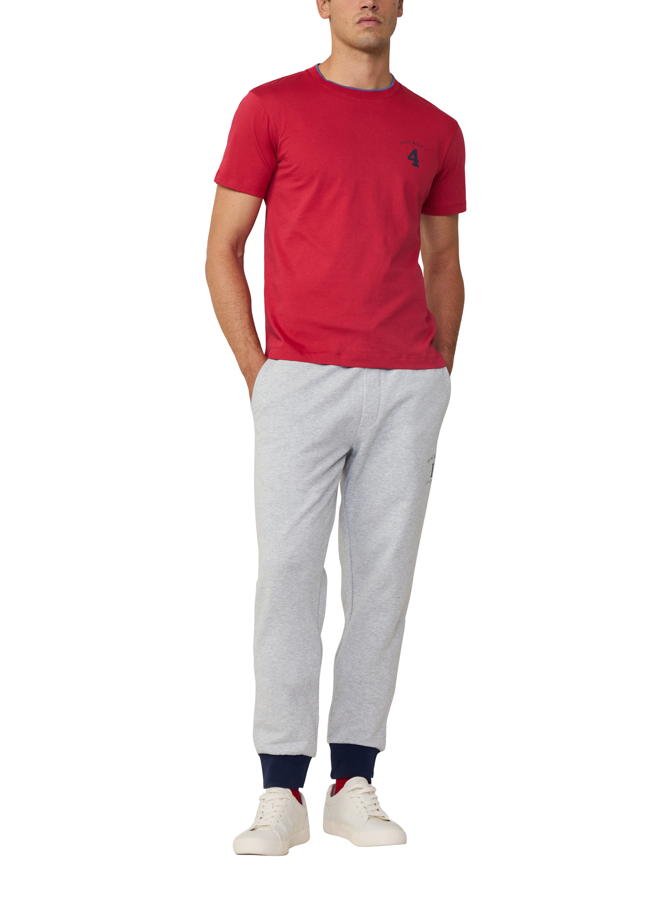 Product image 5 of 5, which shows Hackett London Cotton Regular Fit Short Sleeve T-Shirt, Pop Red, XXXL