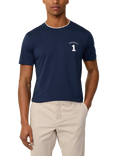 Hackett London Cotton Regular Fit Short Sleeve Print T-Shirt
