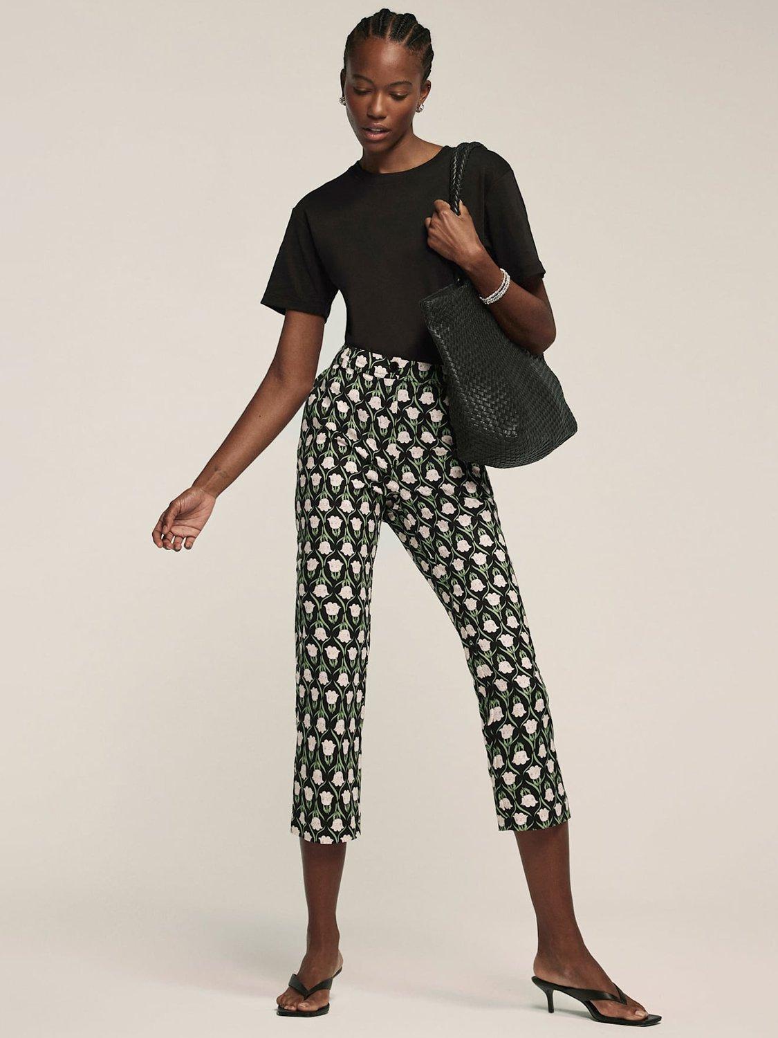 Mint Velvet Floral Print Capri Pants