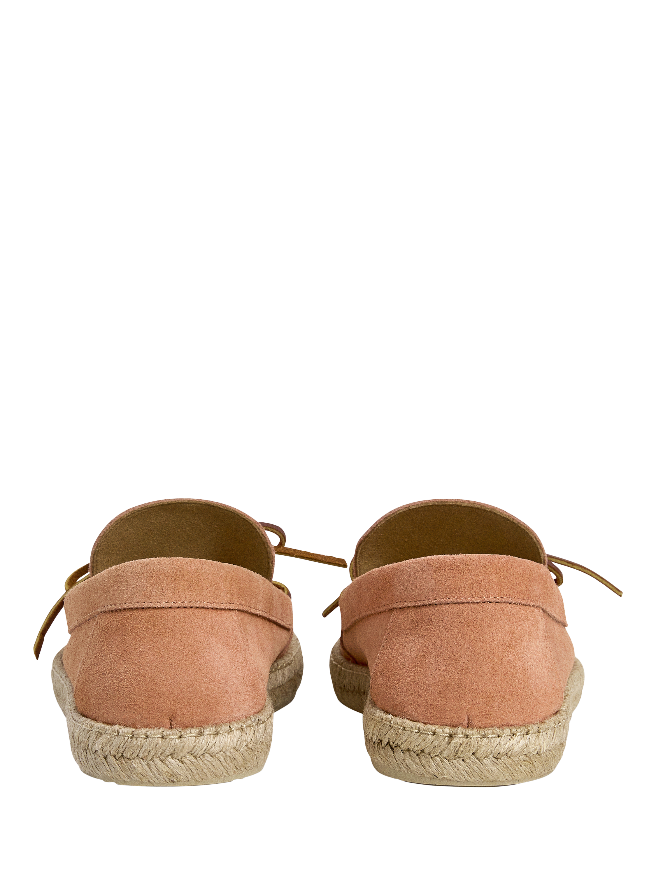 Product image 3 of 6, which shows Hackett London Suede Boat Espadrilles, Apricot Orange, 11