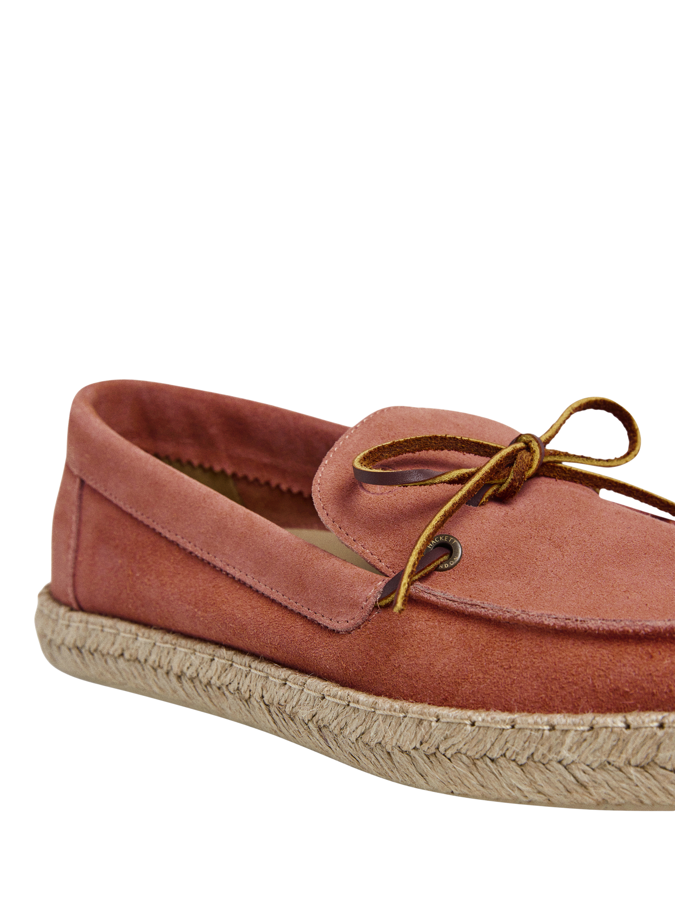Product image 5 of 6, which shows Hackett London Suede Boat Espadrilles, Apricot Orange, 11