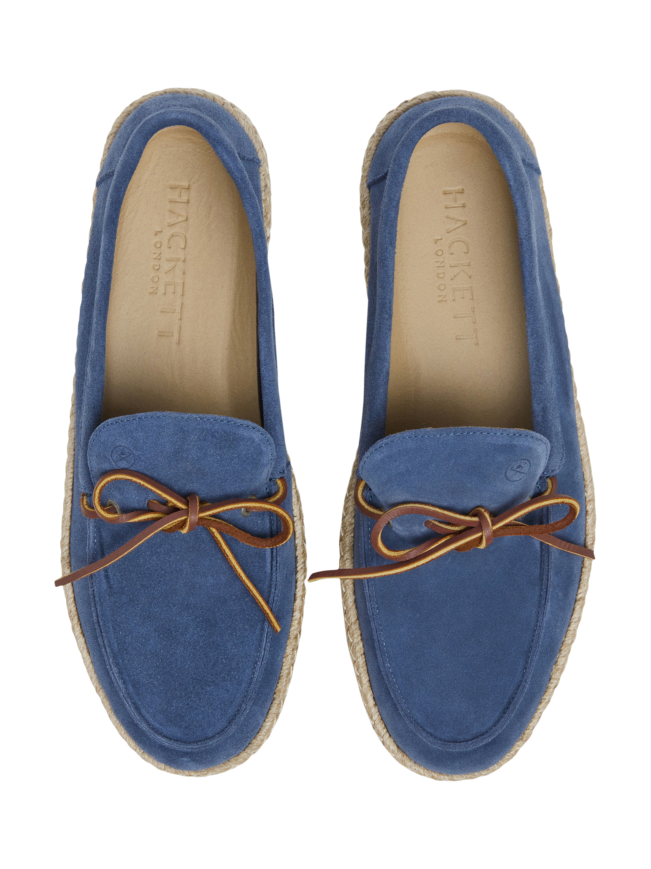 Product image 4 of 6, which shows Hackett London Suede Boat Espadrilles, Union Blue, 6