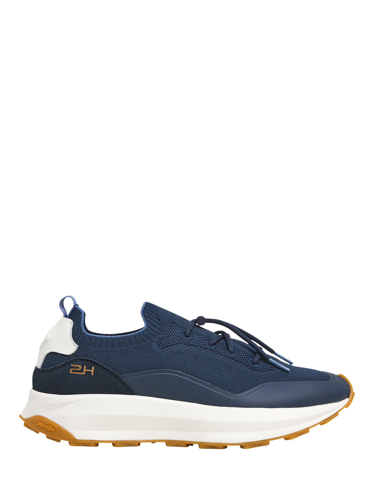 Product image 1 of 6, which shows Hackett London Knitted Lace Up Trainers, Navy, 11