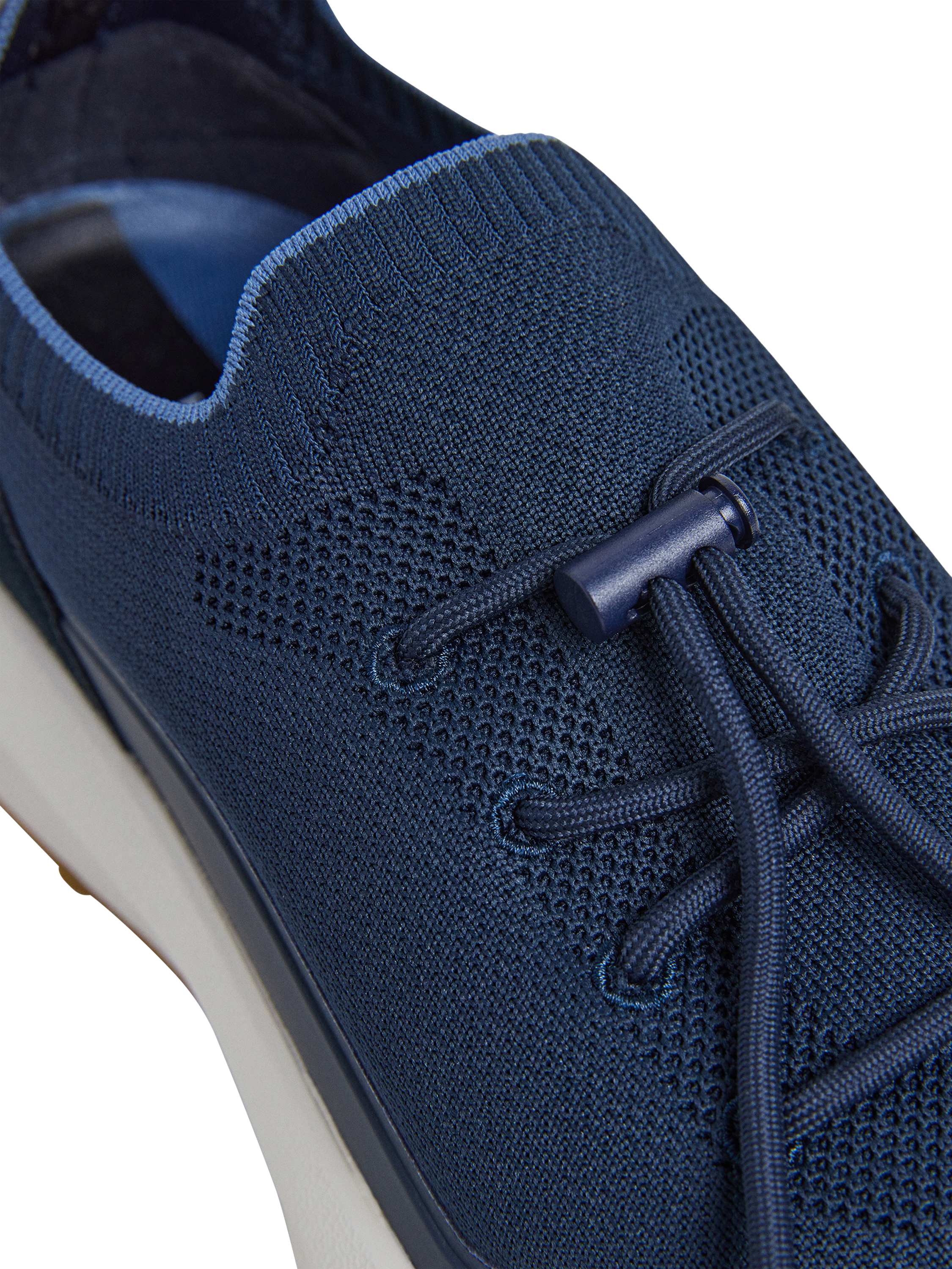Product image 5 of 6, which shows Hackett London Knitted Lace Up Trainers, Navy, 11