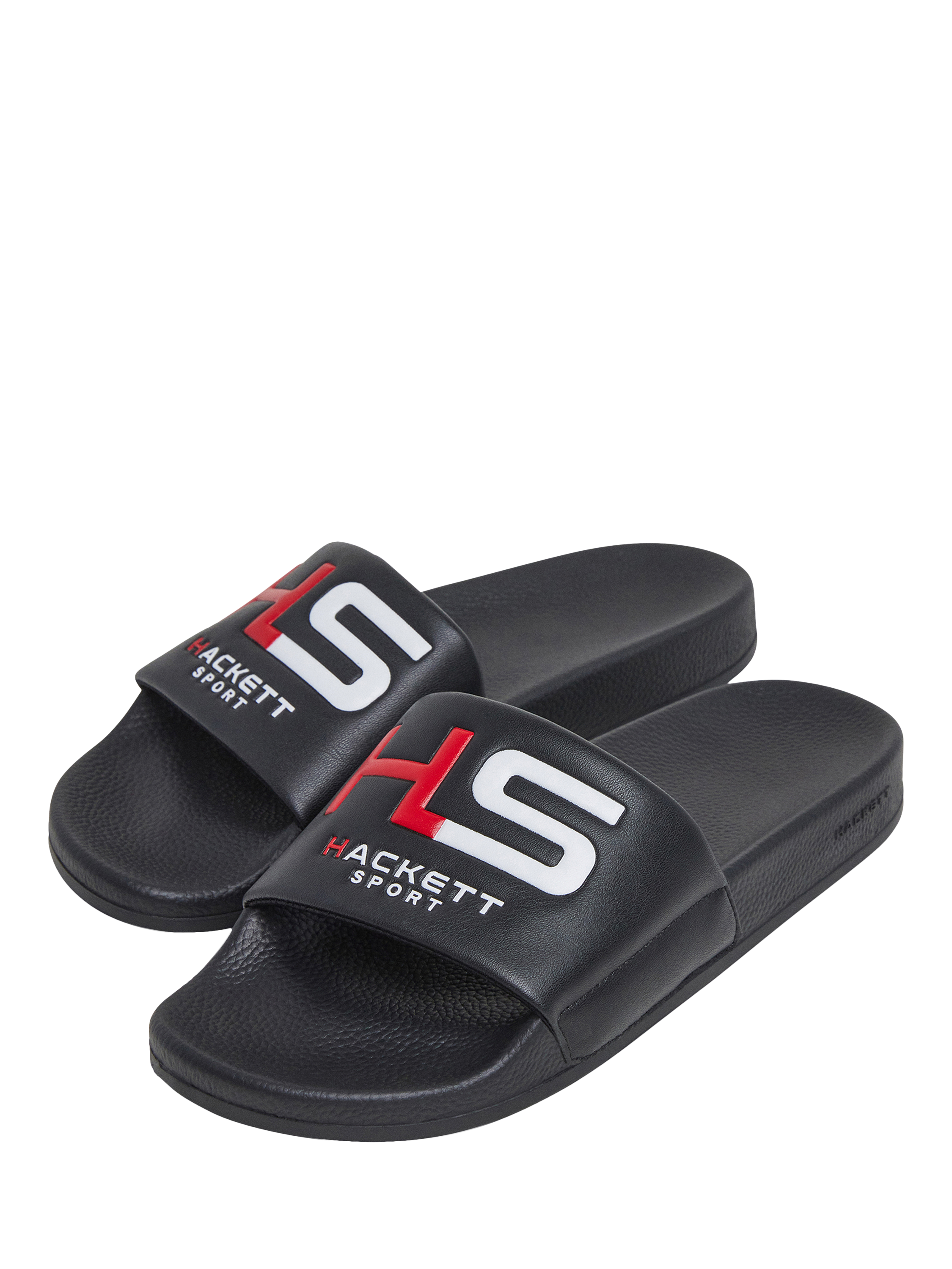 Product image 2 of 5, which shows Hackett London Logo Sliders, Black, 11