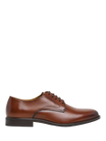 Hackett London Leather Blucher Derby Shoes, Tan Brown